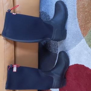 Hunters black rain boots